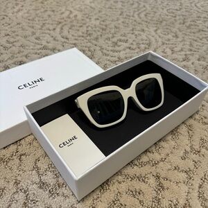 Celine Ivory Square Frame Sunglasses